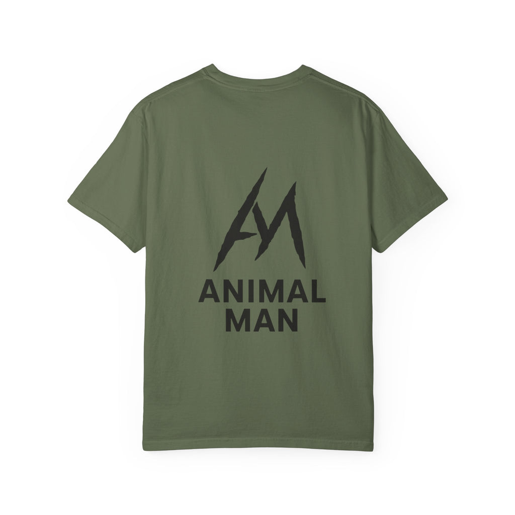 Animal Man Unisex Garment-Dyed T-shirt | Casual Statement Tee for Nature Lovers, Gifts for Him, Trendy Streetwear, Eco-Friendly Style