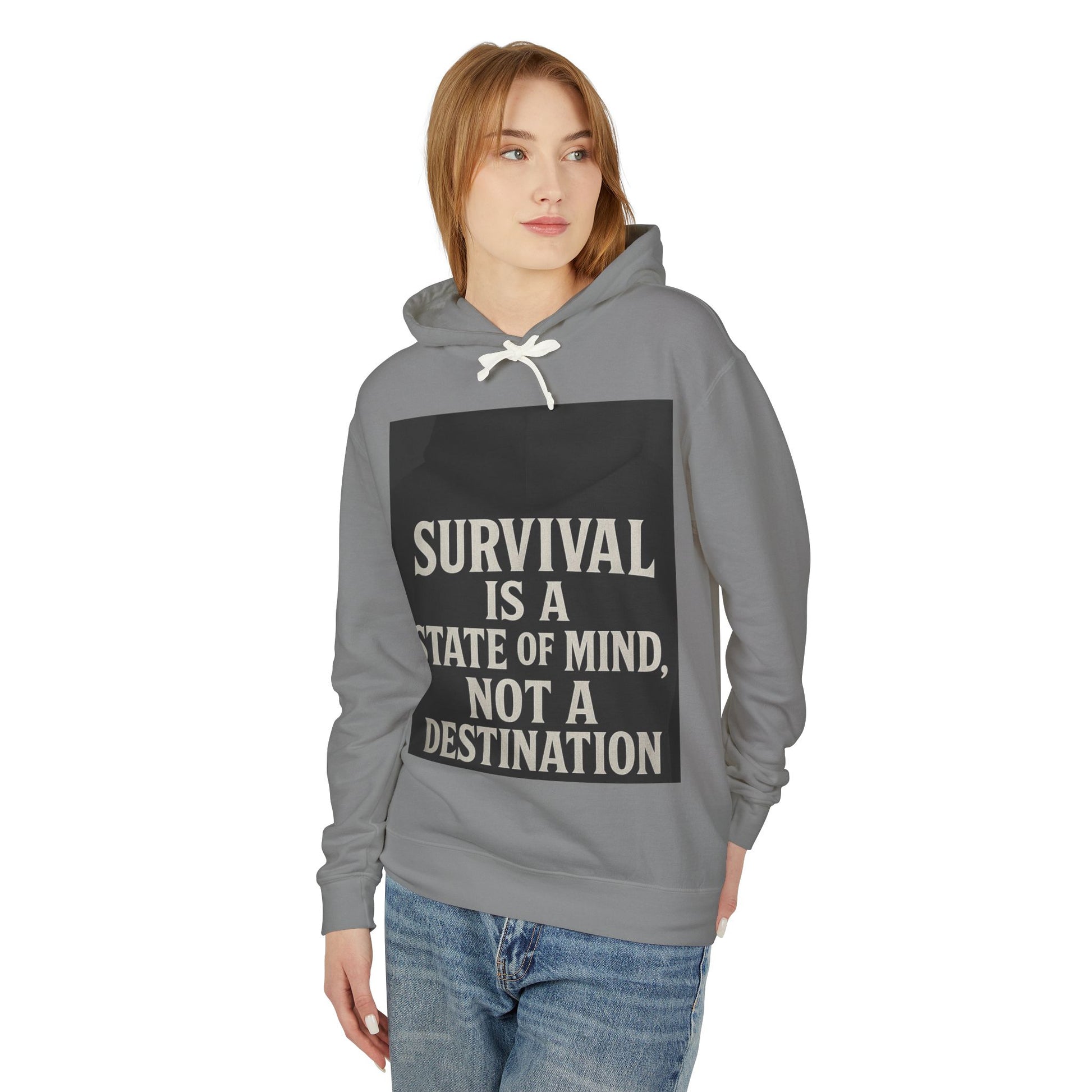 Survival Hoodie, Unisex Lightweight Sweatshirt, Inspirational Gift, Motivational Apparel, Animal Mind Design