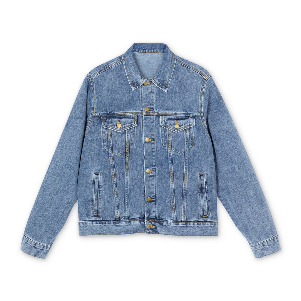 Stray claw Denim Jacket with 'Survive the City' Design, Casual Outerwear, Streetwear, Gift for Him, Fall Fashion