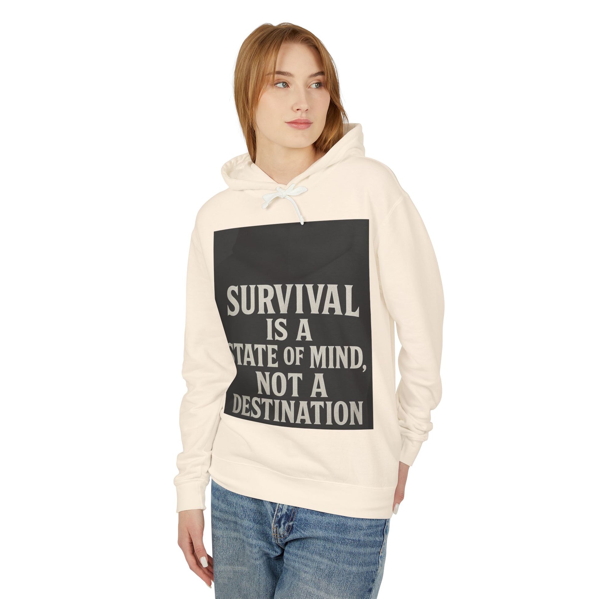 Survival Hoodie, Unisex Lightweight Sweatshirt, Inspirational Gift, Motivational Apparel, Animal Mind Design