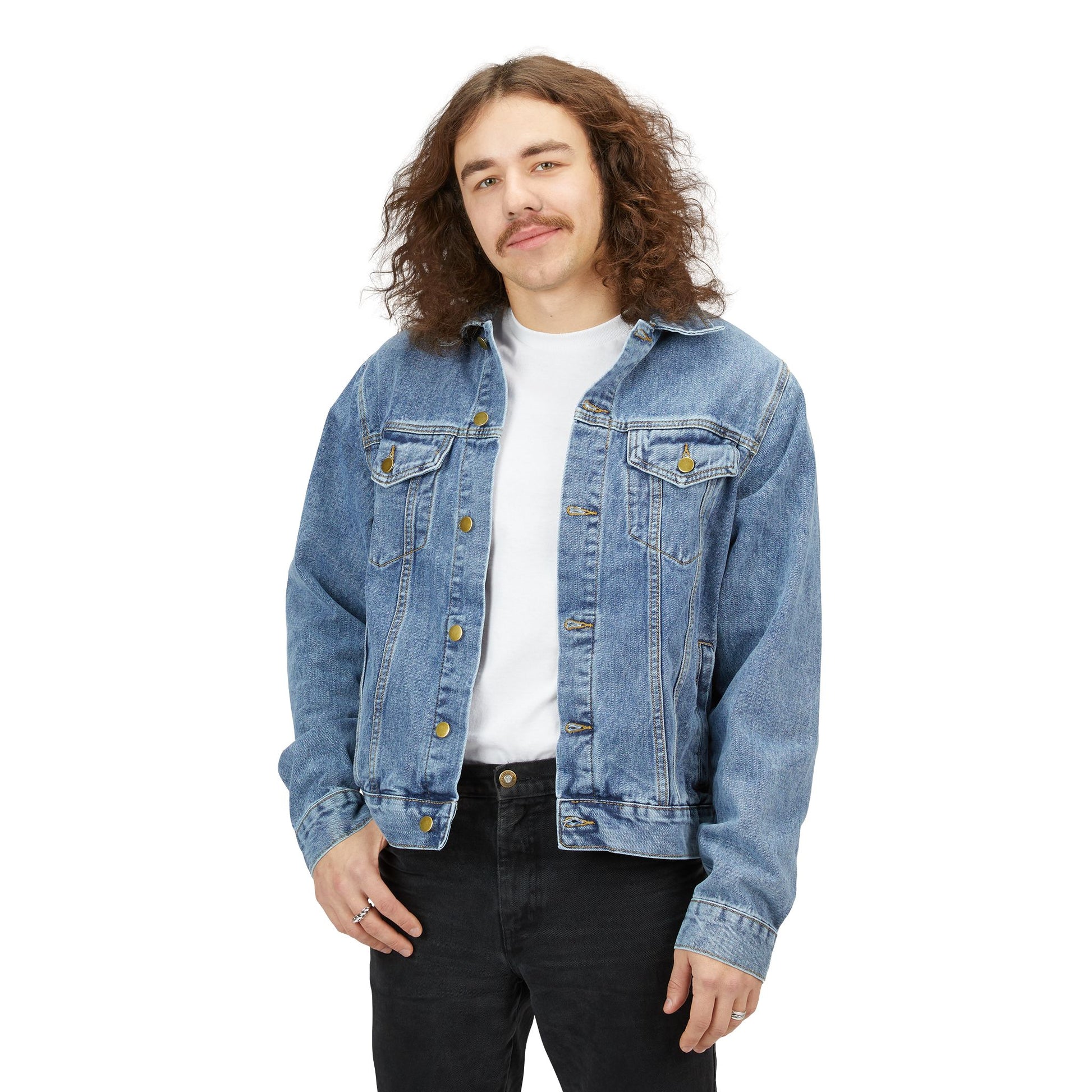 Stray claw Denim Jacket with 'Survive the City' Design, Casual Outerwear, Streetwear, Gift for Him, Fall Fashion