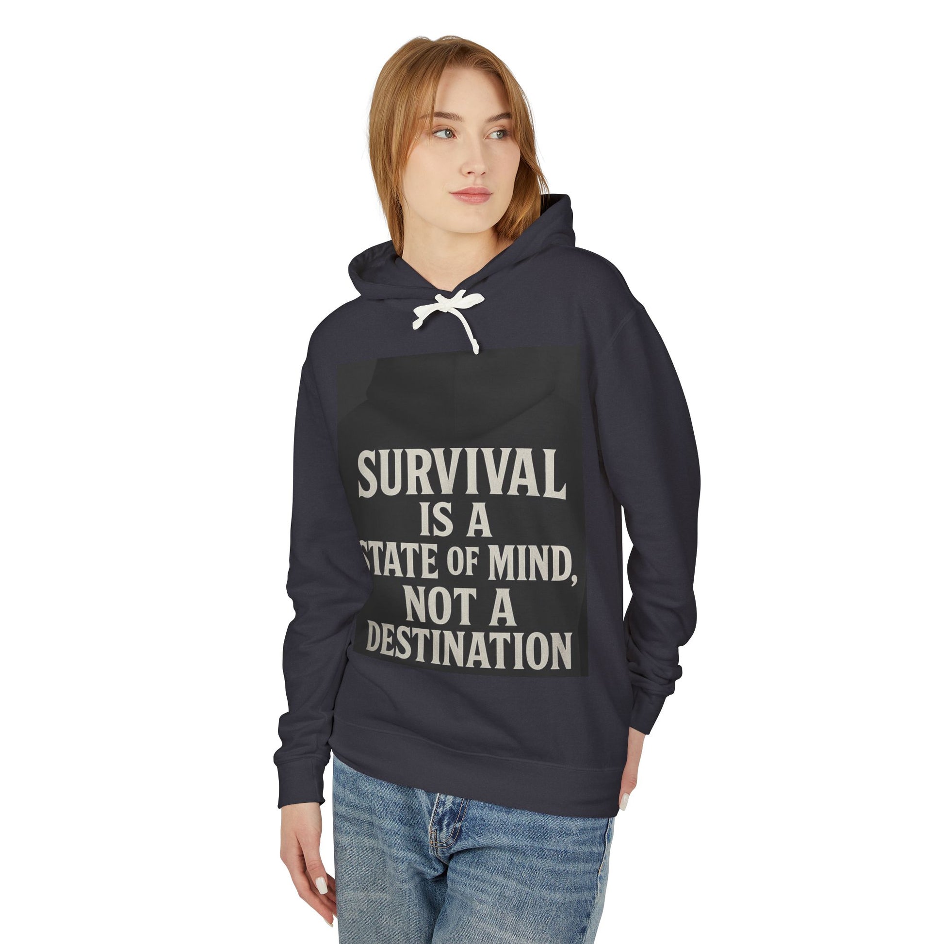 Survival Hoodie, Unisex Lightweight Sweatshirt, Inspirational Gift, Motivational Apparel, Animal Mind Design