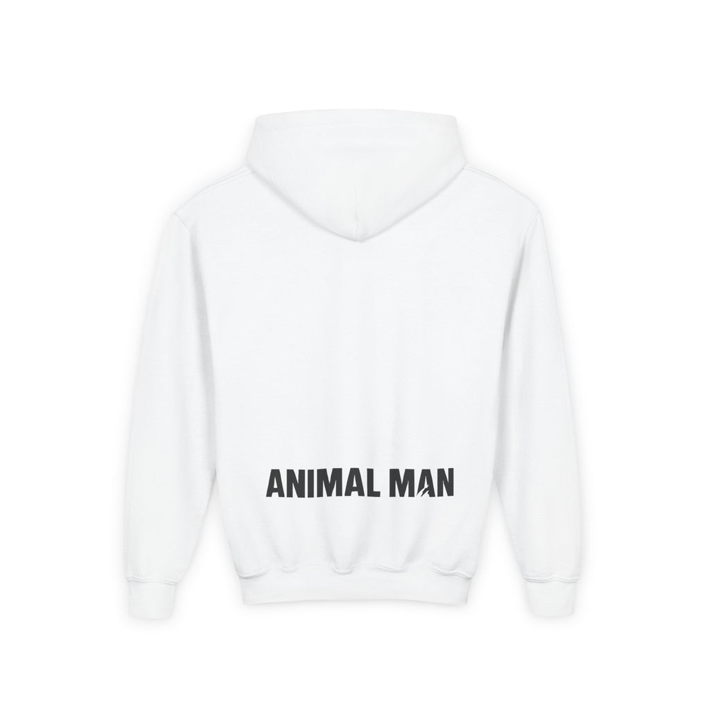Youth Hoodie - Animal Man Design, Cozy Sweatshirt for Kids, Perfect Gift for Birthdays, Halloween, Casual Wear, Streetwear