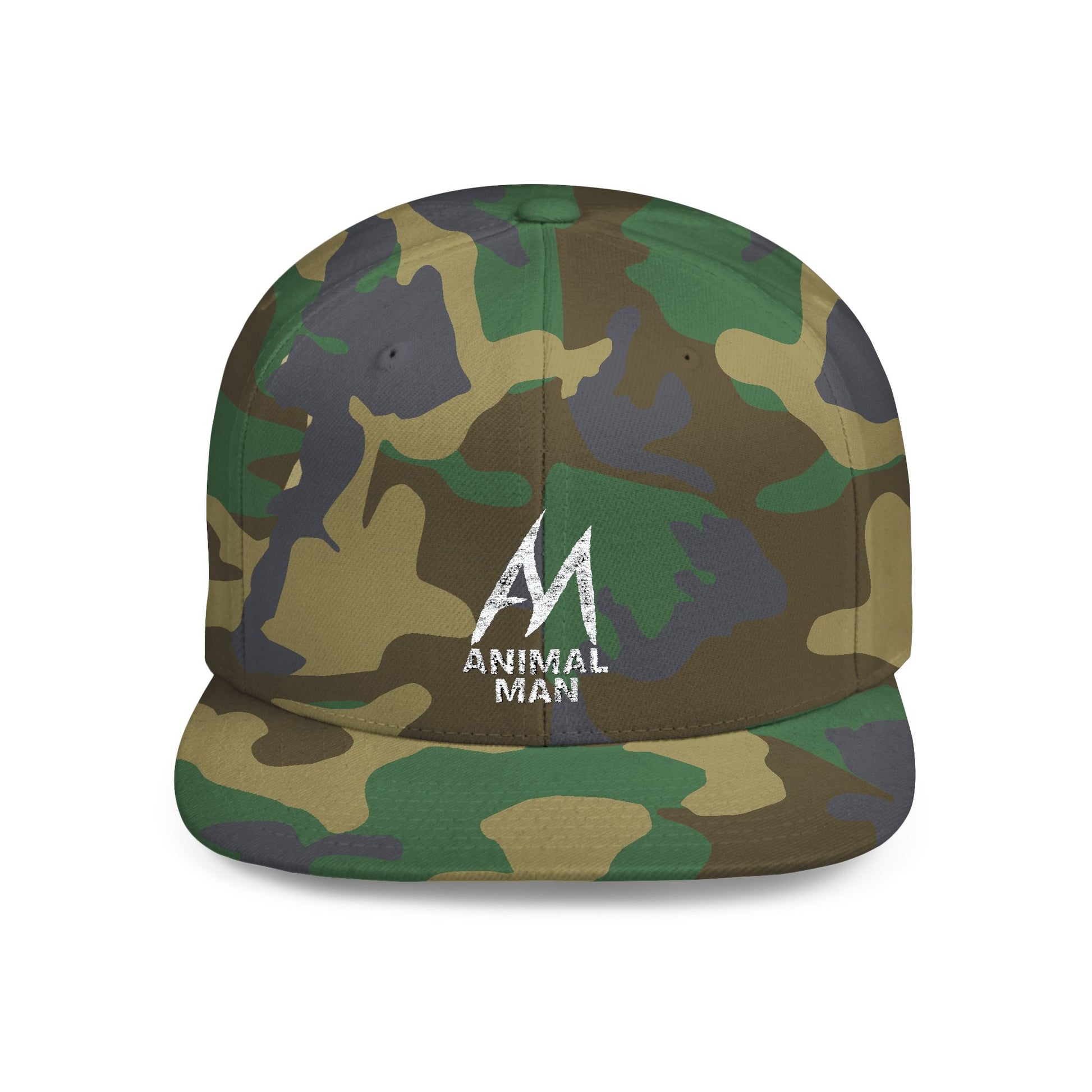 Camo Flat Bill Snapback Hat, camo/black Cap, Outdoors Cap, Trendy Headwear, Perfect Gift for Adventurers