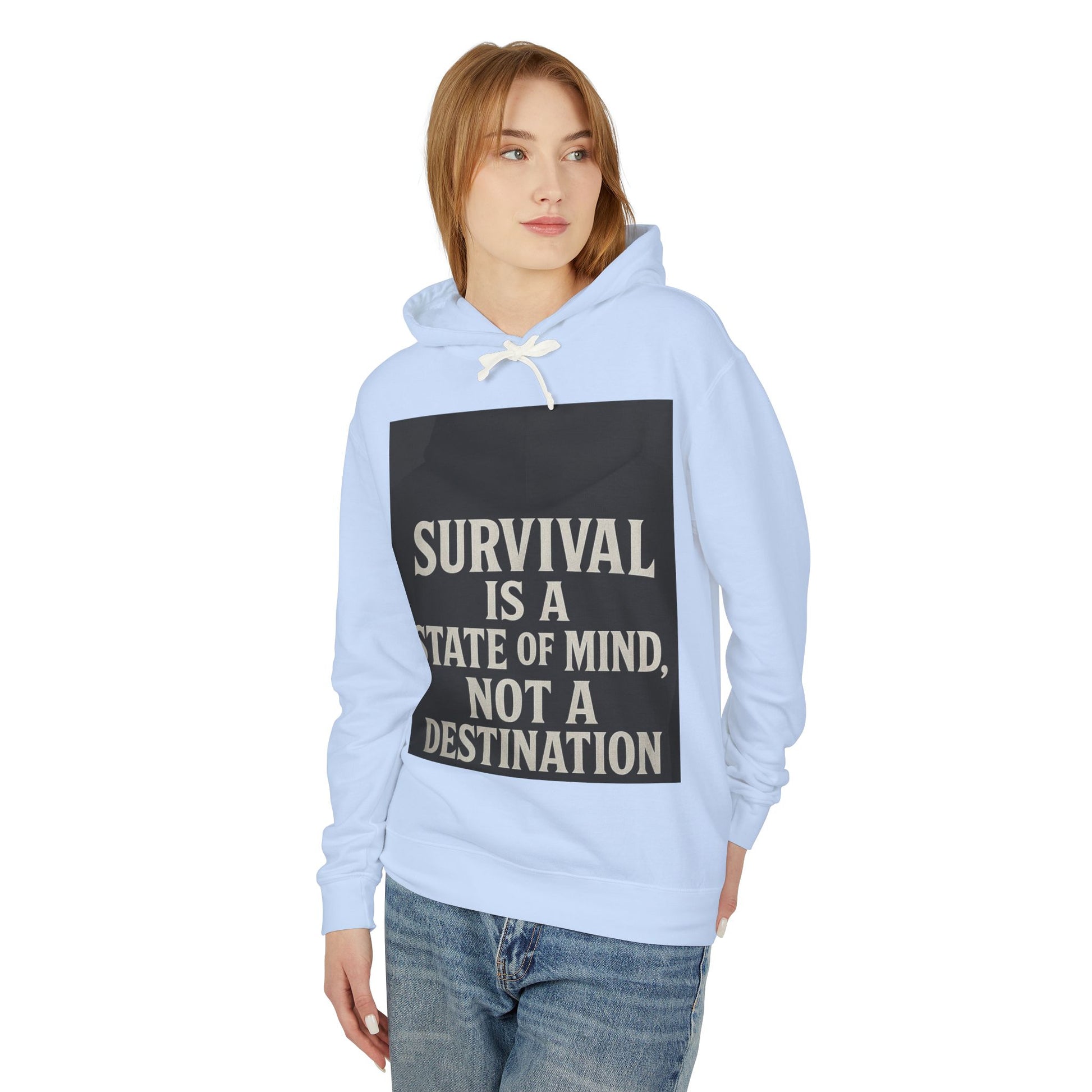 Survival Hoodie, Unisex Lightweight Sweatshirt, Inspirational Gift, Motivational Apparel, Animal Mind Design