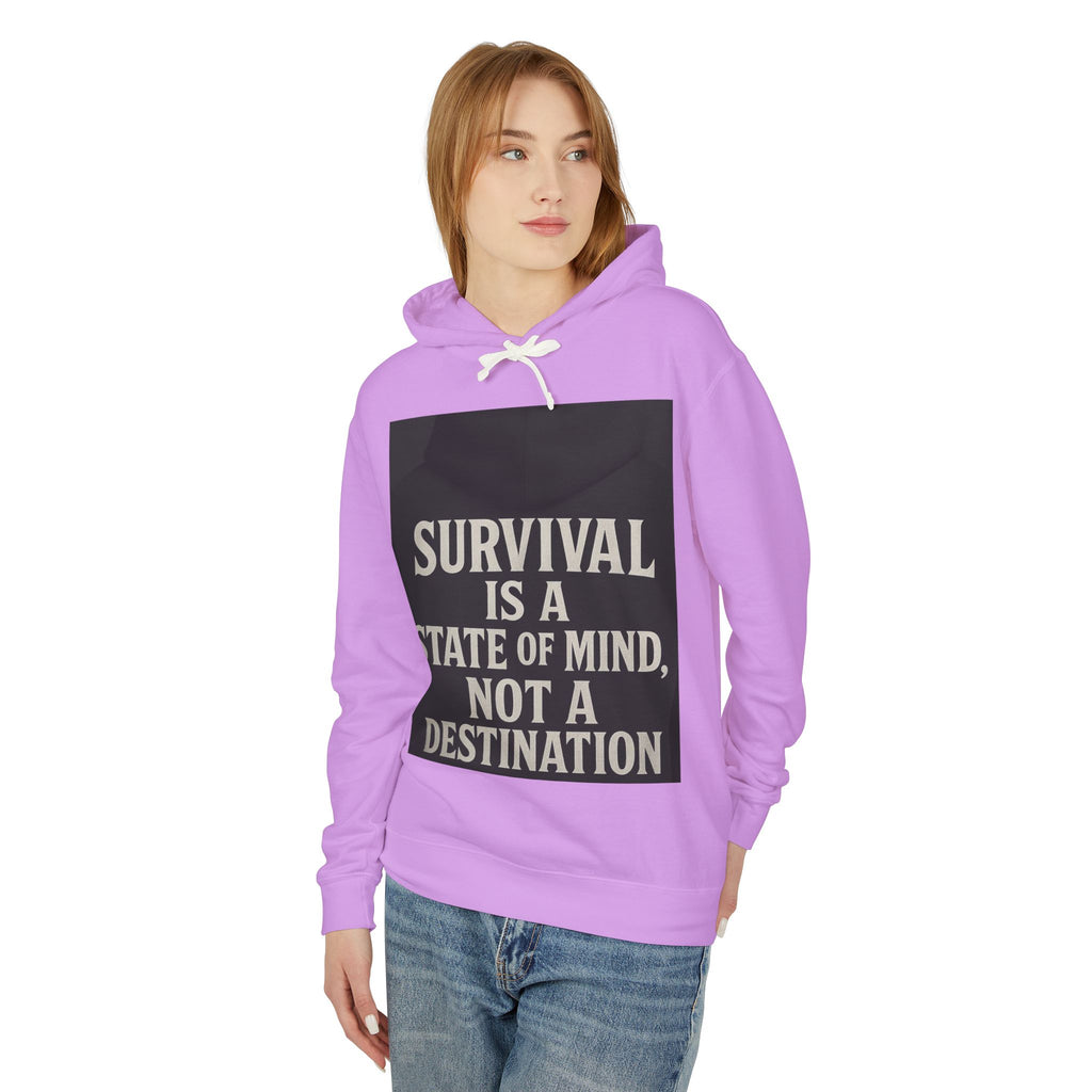 Survival Hoodie, Unisex Lightweight Sweatshirt, Inspirational Gift, Motivational Apparel, Animal Mind Design