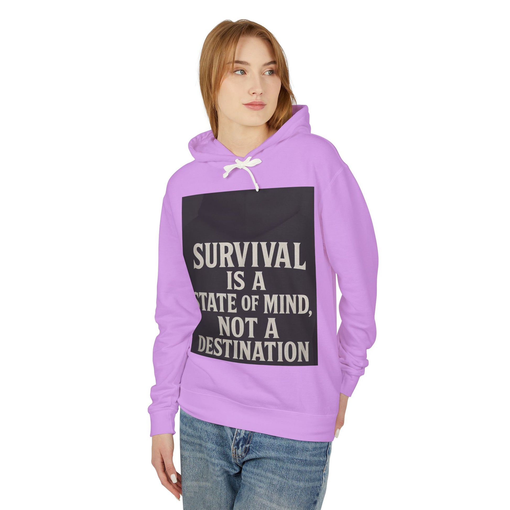 Survival Hoodie, Unisex Lightweight Sweatshirt, Inspirational Gift, Motivational Apparel, Animal Mind Design