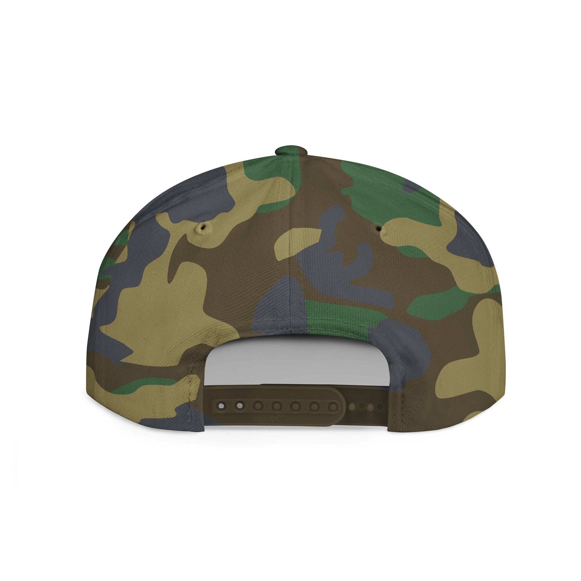 Camo Flat Bill Snapback Hat, camo/black Cap, Outdoors Cap, Trendy Headwear, Perfect Gift for Adventurers