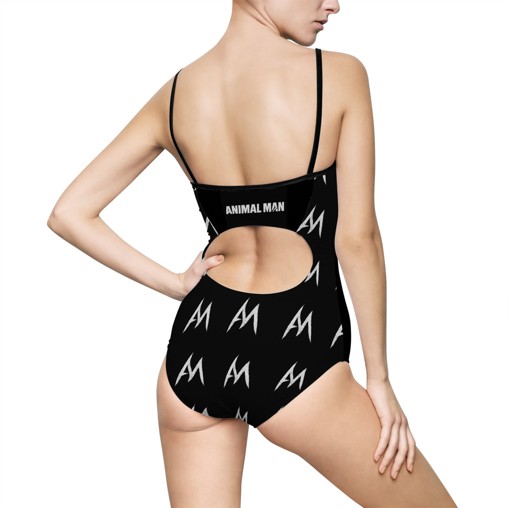 Stylish Women's One-Piece Swimsuit, Trendy Swimwear for Beach Days, Pool Parties, Summer Vacations, Fitness Enthusiasts, Animal Man Design