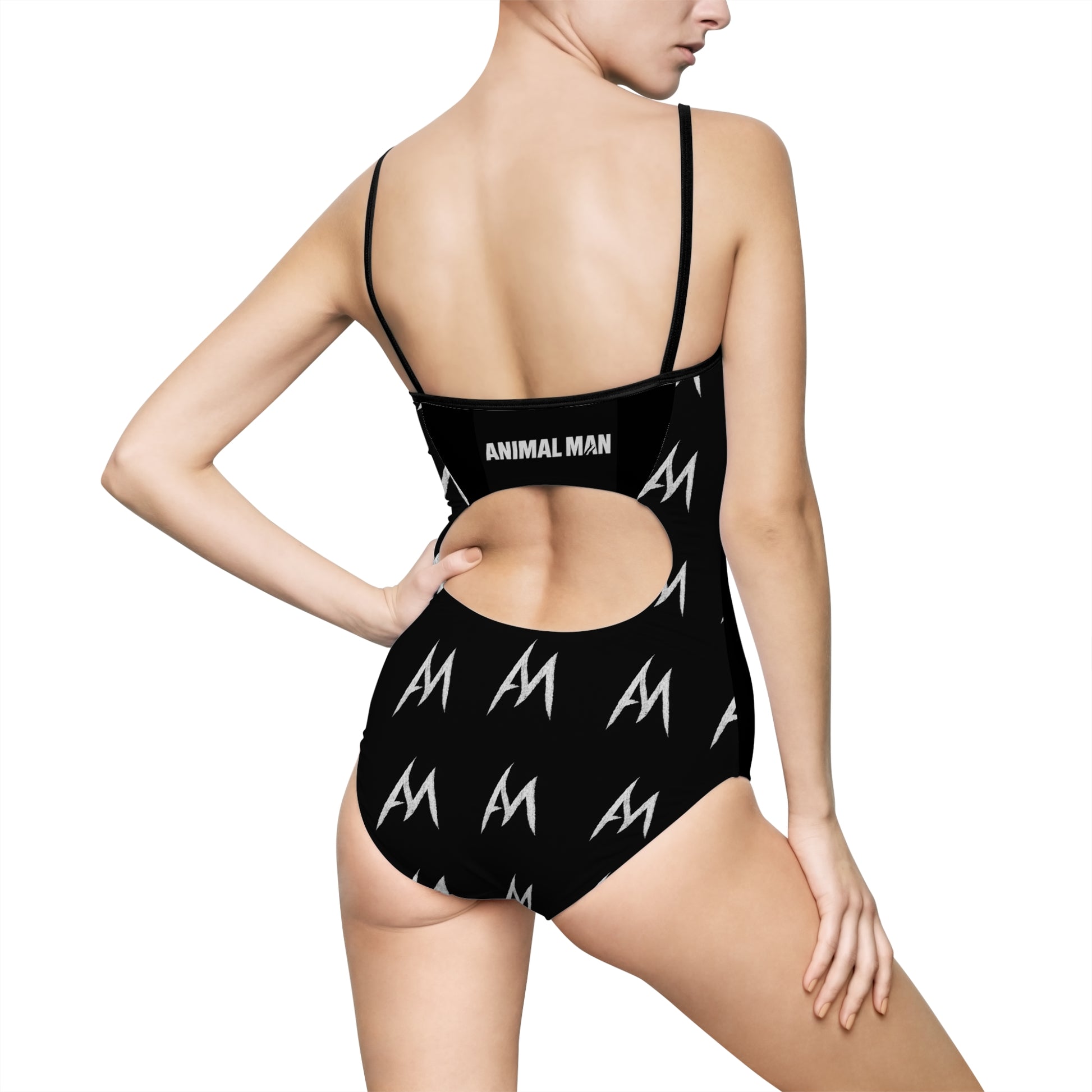 Stylish Women's One-Piece Swimsuit, Trendy Swimwear for Beach Days, Pool Parties, Summer Vacations, Fitness Enthusiasts, Animal Man Design