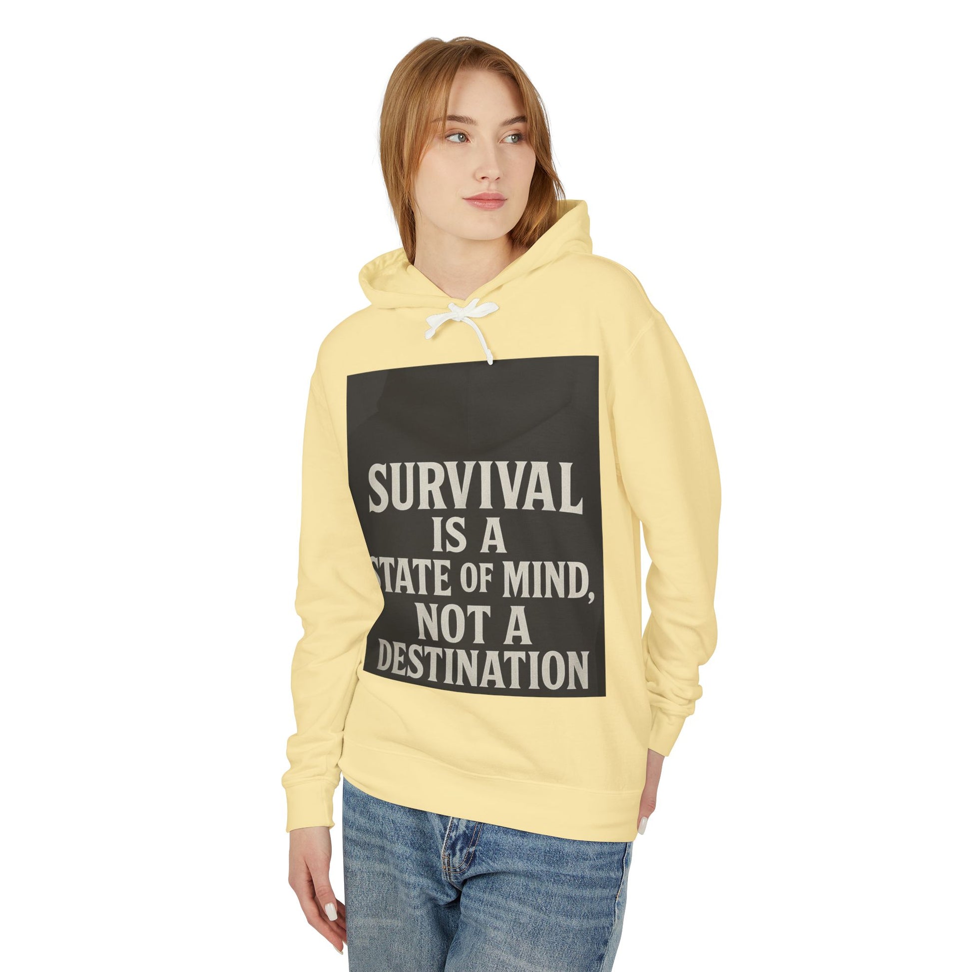 Survival Hoodie, Unisex Lightweight Sweatshirt, Inspirational Gift, Motivational Apparel, Animal Mind Design
