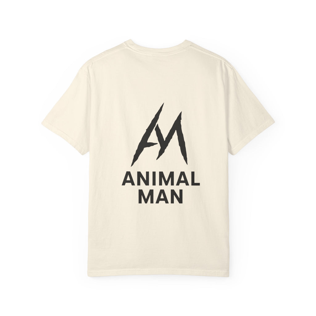 Animal Man Unisex Garment-Dyed T-shirt | Casual Statement Tee for Nature Lovers, Gifts for Him, Trendy Streetwear, Eco-Friendly Style