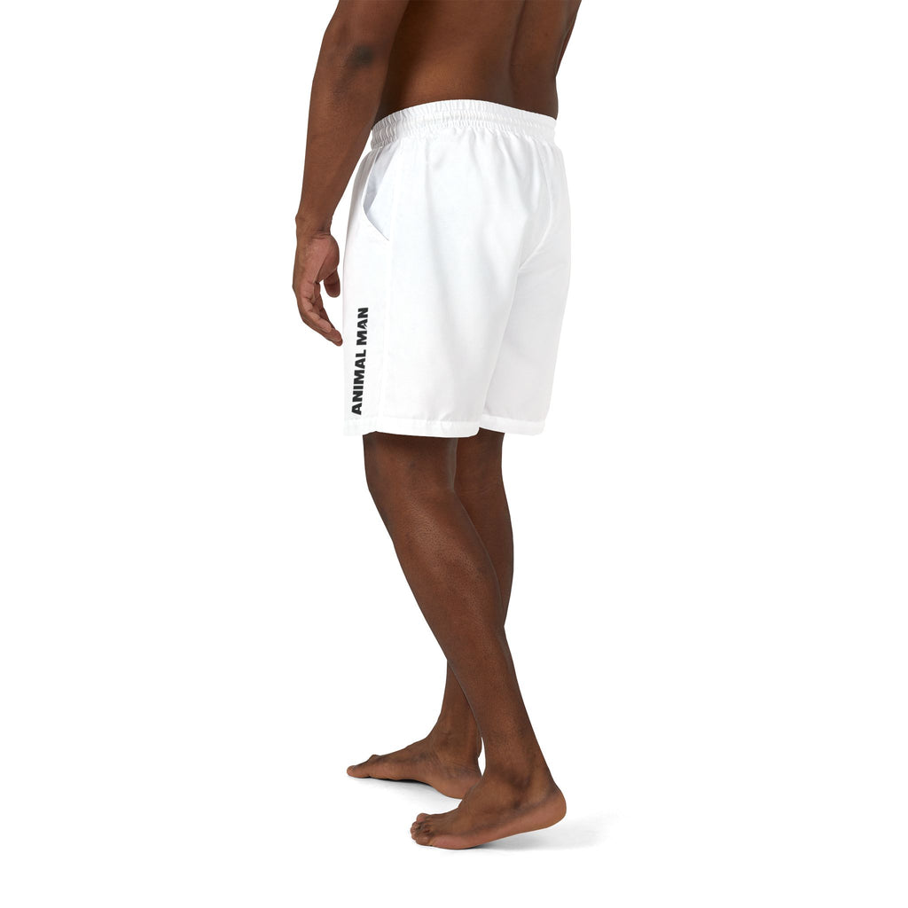 Men Swim Shorts, Beachwear, Summer Essentials, Relaxed Fit Swim Trunks, Casual Pool Shorts, Vacation Ready Swimwear, Animal Man Print