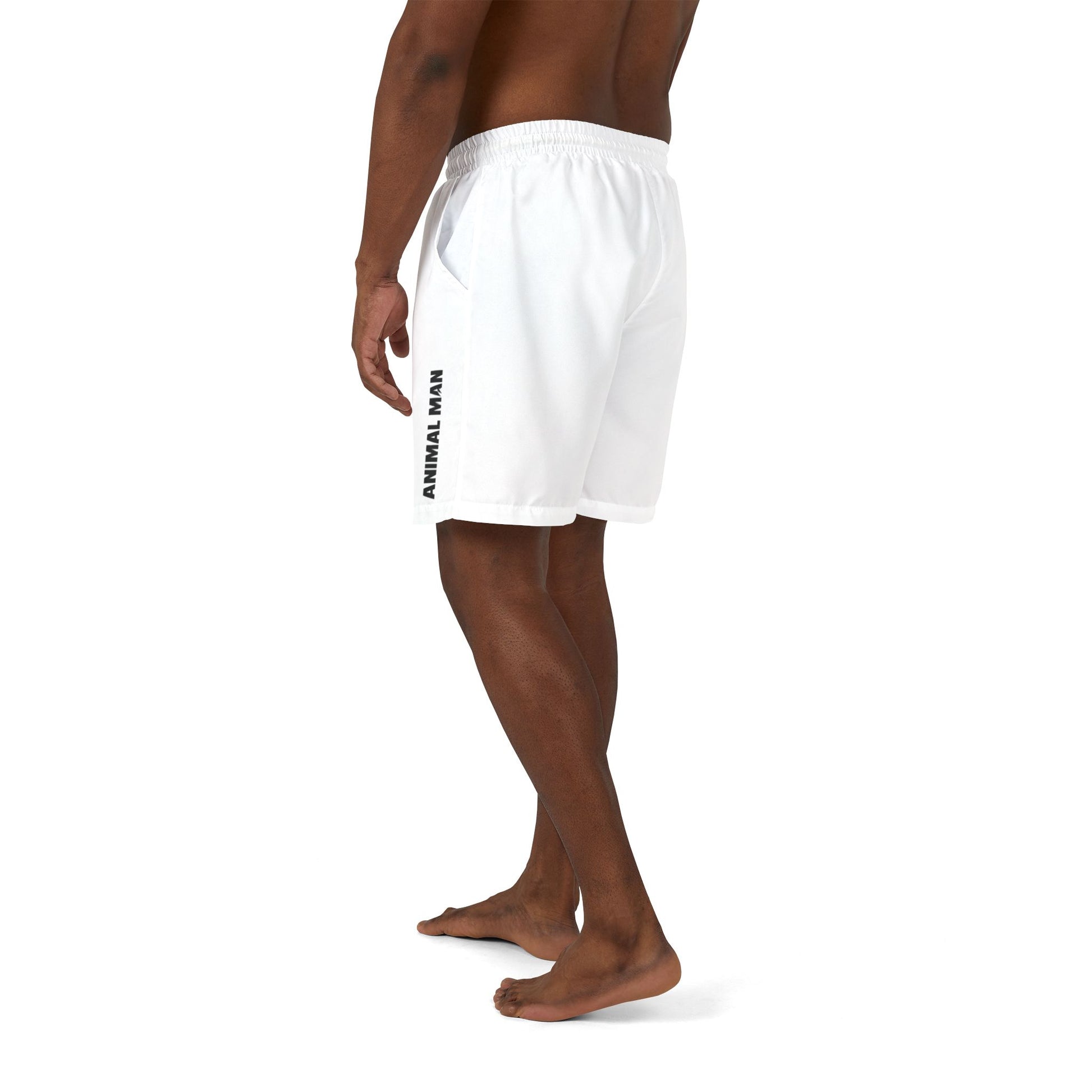 Men Swim Shorts, Beachwear, Summer Essentials, Relaxed Fit Swim Trunks, Casual Pool Shorts, Vacation Ready Swimwear, Animal Man Print