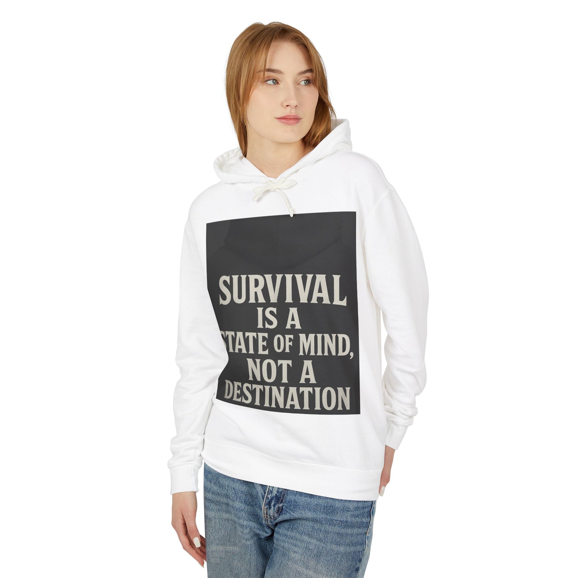 Survival Hoodie, Unisex Lightweight Sweatshirt, Inspirational Gift, Motivational Apparel, Animal Mind Design
