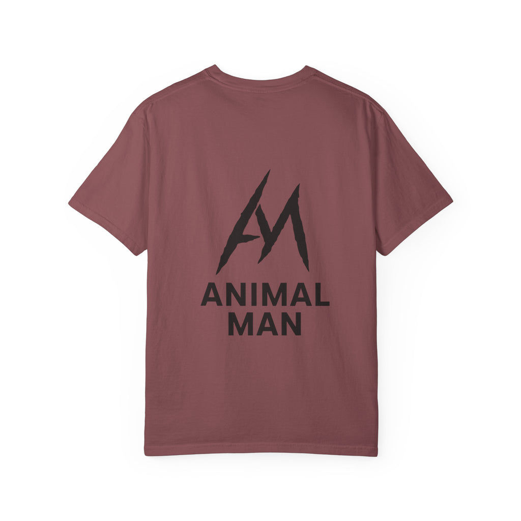 Animal Man Unisex Garment-Dyed T-shirt | Casual Statement Tee for Nature Lovers, Gifts for Him, Trendy Streetwear, Eco-Friendly Style