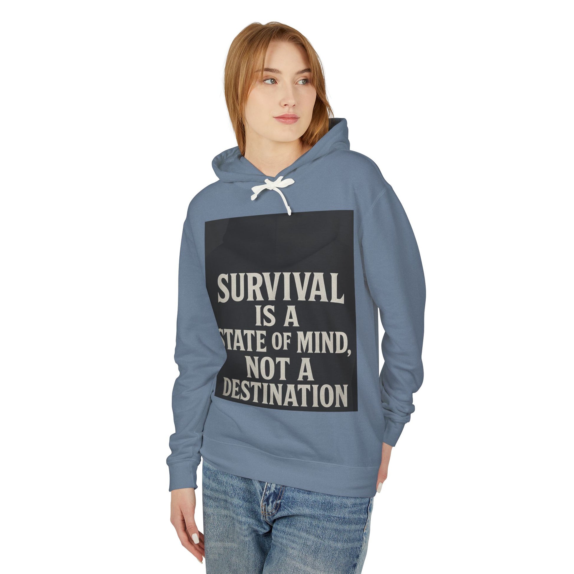Survival Hoodie, Unisex Lightweight Sweatshirt, Inspirational Gift, Motivational Apparel, Animal Mind Design