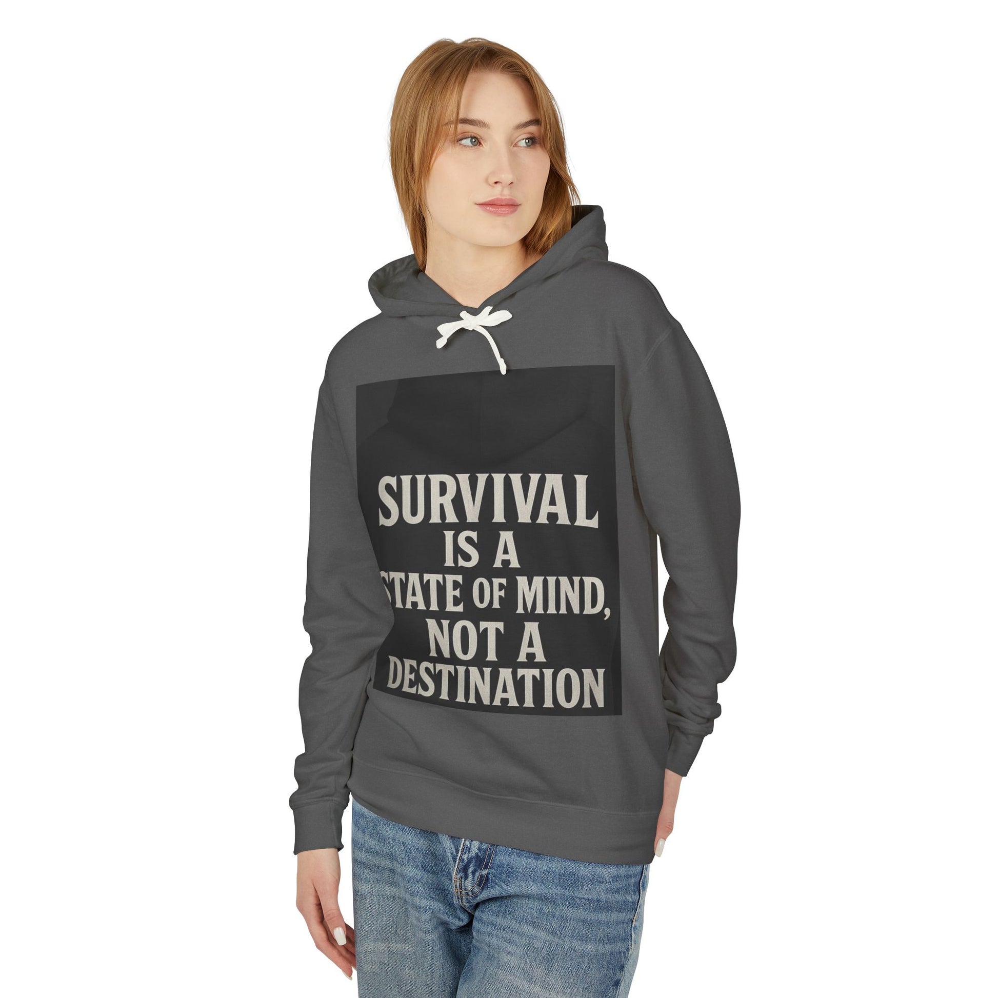 Survival Hoodie, Unisex Lightweight Sweatshirt, Inspirational Gift, Motivational Apparel, Animal Mind Design