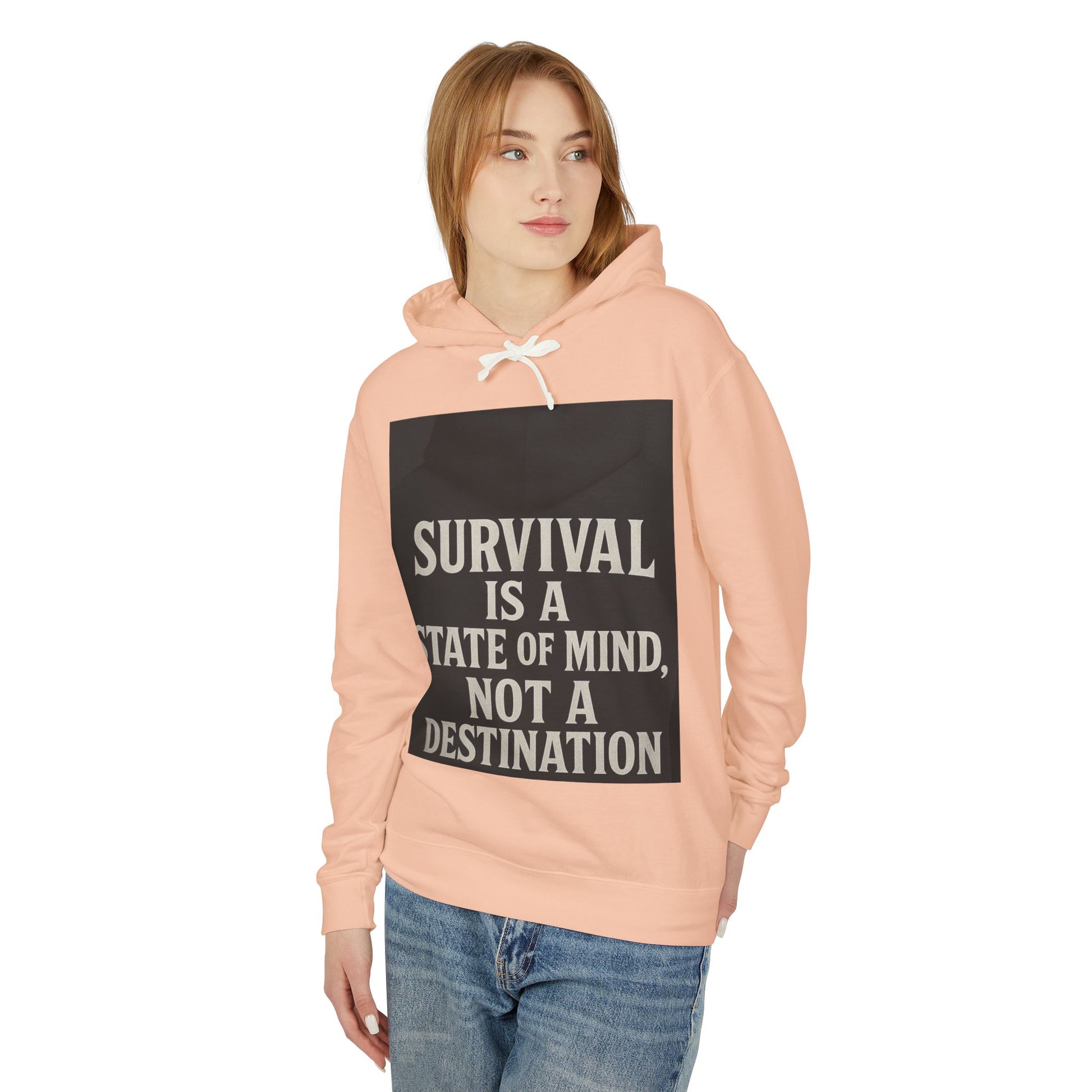 Survival Hoodie, Unisex Lightweight Sweatshirt, Inspirational Gift, Motivational Apparel, Animal Mind Design